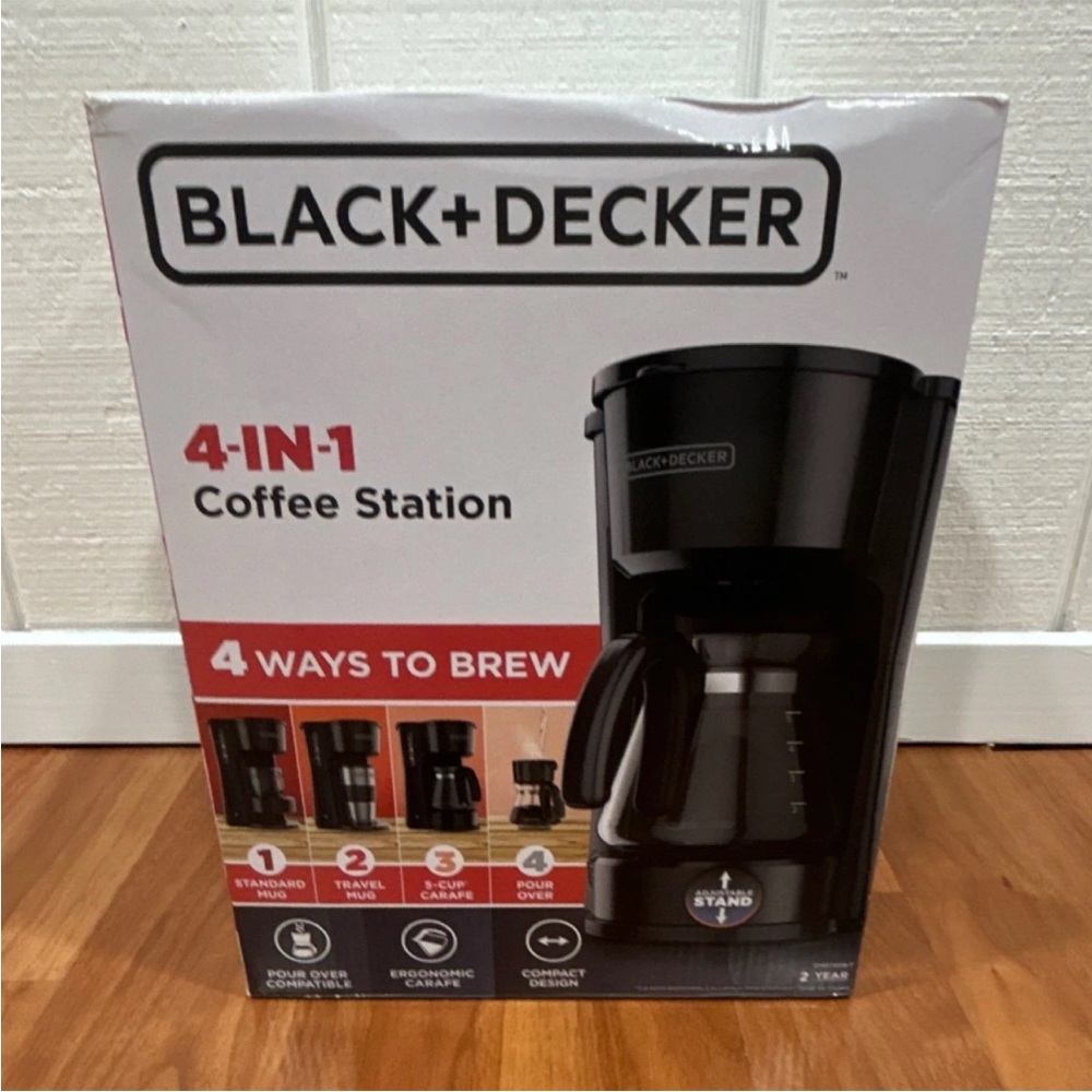 Black & Decker 4-in-1 Coffee Maker in Black